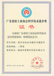 廣東省輕工業協會科學技術進步獎證書 